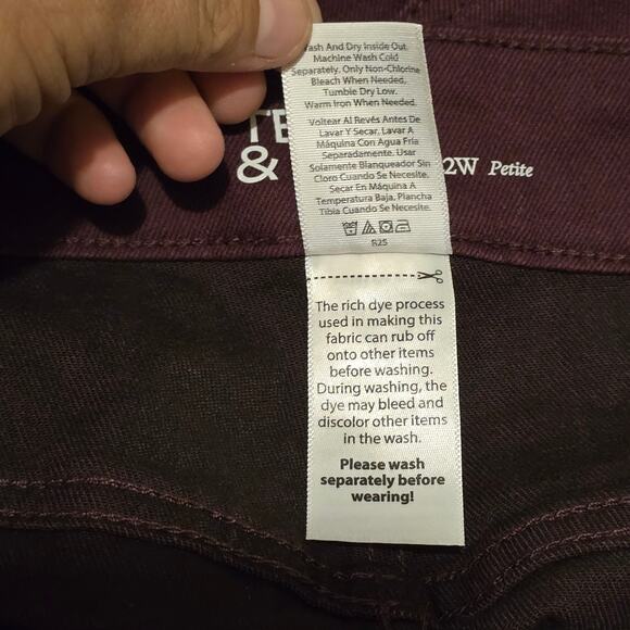 Burgundy Petite skinny jeans 22w - Picture 8 of 8